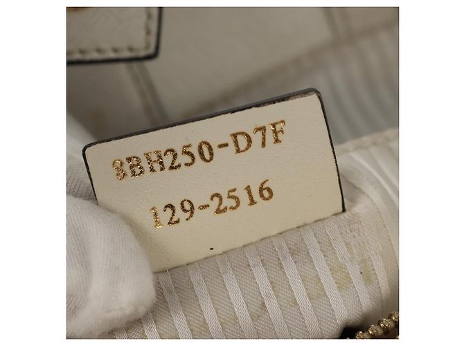 Borsa a mano FENDI 2Jours in pelle 2 in 1 bianco oro Auth bs30333 D'oro - vista 12