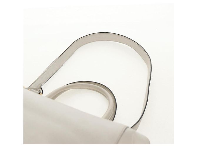 Borsa a mano FENDI 2Jours in pelle 2 in 1 bianco oro Auth bs30333 D'oro - vista 14