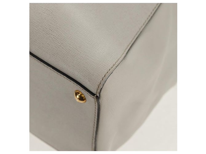 Borsa a mano FENDI 2Jours in pelle 2 in 1 bianco oro Auth bs30333 D'oro - vista 16