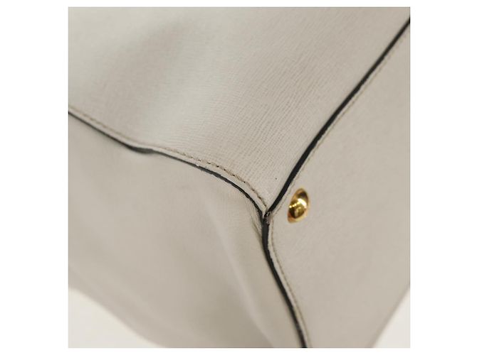 Borsa a mano FENDI 2Jours in pelle 2 in 1 bianco oro Auth bs30333 D'oro - vista 17