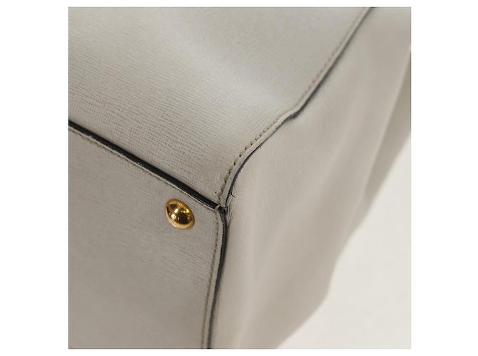 Borsa a mano FENDI 2Jours in pelle 2 in 1 bianco oro Auth bs30333 D'oro - vista 18