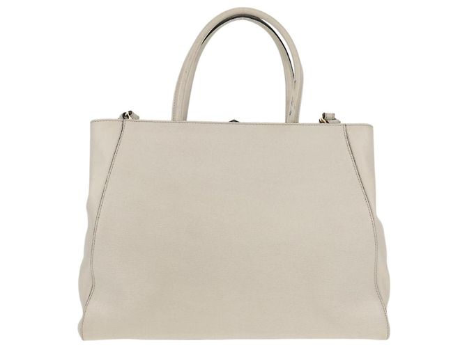 Borsa a mano FENDI 2Jours in pelle 2 in 1 bianco oro Auth bs30333 D'oro - vista 2