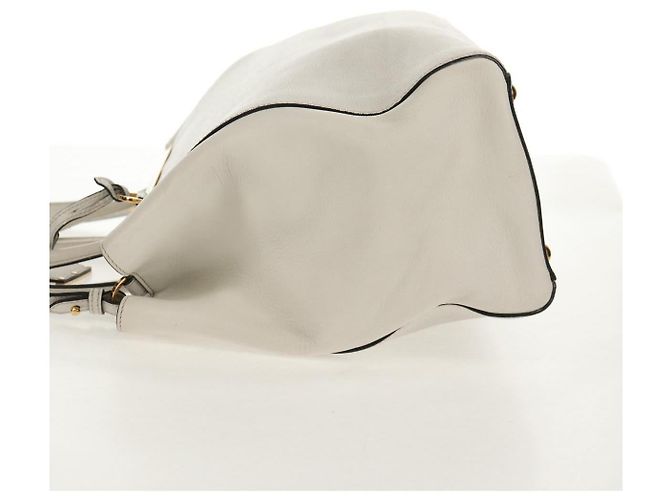 Borsa a mano FENDI 2Jours in pelle 2 in 1 bianco oro Auth bs30333 D'oro - vista 3