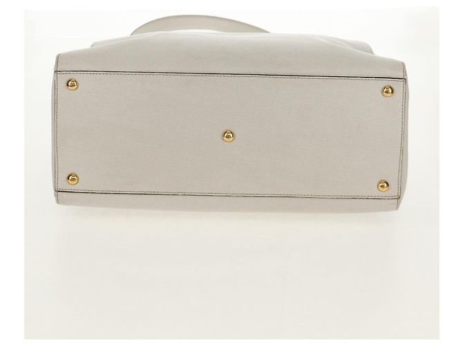 Borsa a mano FENDI 2Jours in pelle 2 in 1 bianco oro Auth bs30333 D'oro - vista 5
