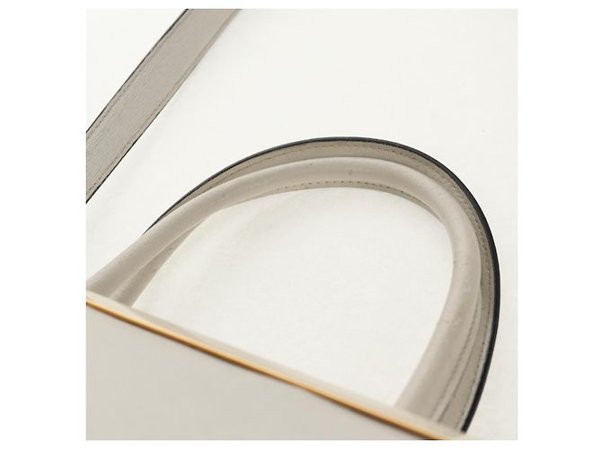 Borsa a mano FENDI 2Jours in pelle 2 in 1 bianco oro Auth bs30333 D'oro - vista 9