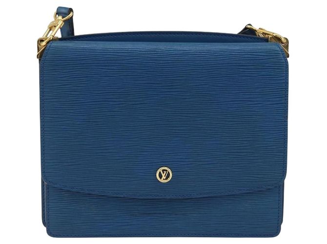 LOUIS VUITTON Borsa a Spalla Epi Grenel Blu M52362 LV Auth ep11728 - vista 13