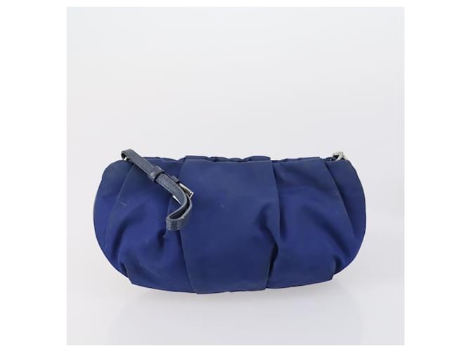 Pochette Prada Nylon 2 Set Nero Blu Auth 150209 - vista 10