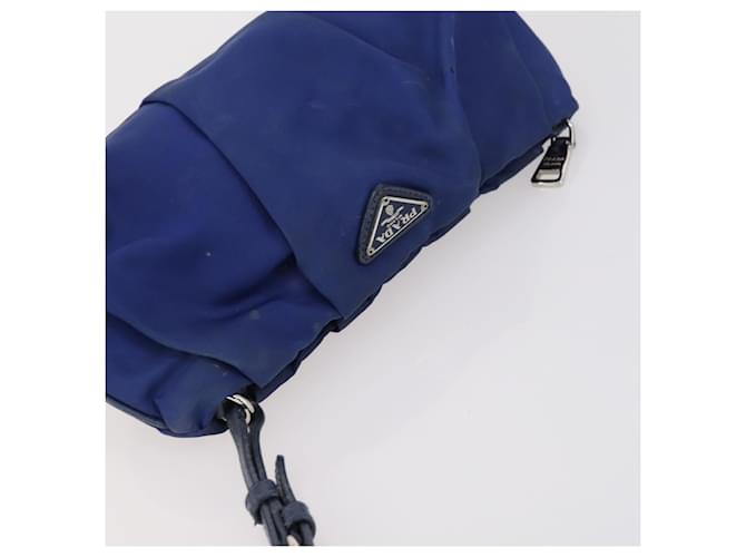 Pochette Prada Nylon 2 Set Nero Blu Auth 150209 - vista 12