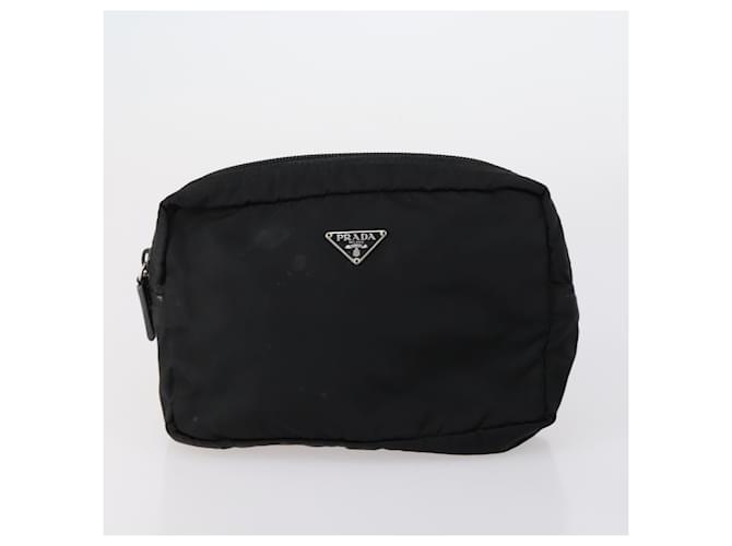 Pochette Prada Nylon 2 Set Nero Blu Auth 150209 - vista 2