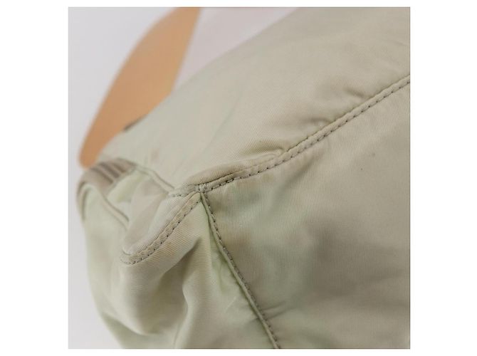 PRADA Shoulder Bag Nylon Beige Auth ki5997 - view 17
