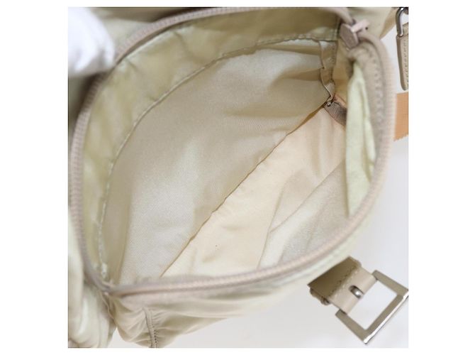 PRADA Shoulder Bag Nylon Beige Auth ki5997 - view 23