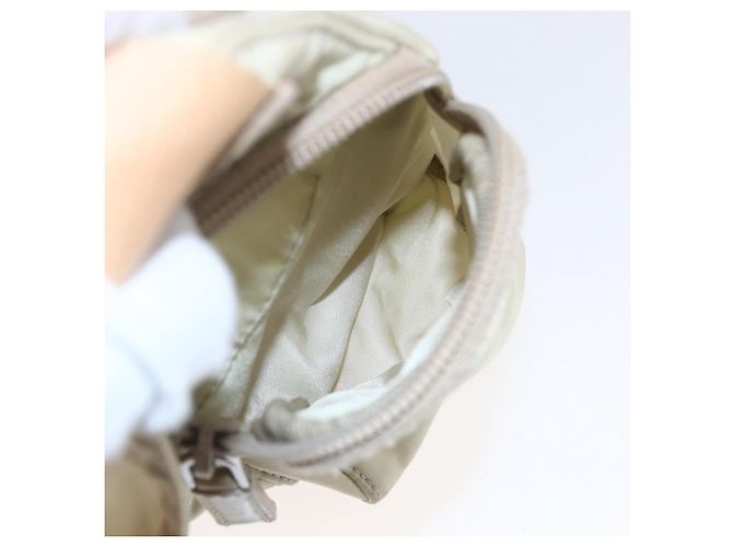 PRADA Shoulder Bag Nylon Beige Auth ki5997 - view 24