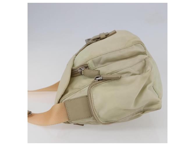 PRADA Shoulder Bag Nylon Beige Auth ki5997 - view 3