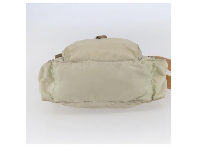 PRADA Shoulder Bag Nylon Beige Auth ki5997 - view 5
