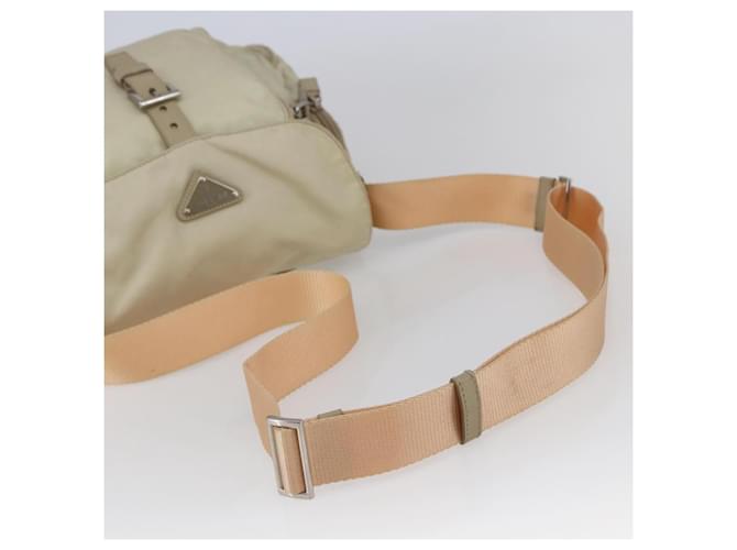 PRADA Shoulder Bag Nylon Beige Auth ki5997 - view 7