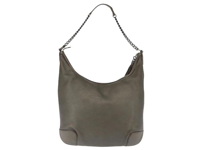 Borsa a spalla in pelle Gucci Soho Chain grigia 326706 Auth 146271 Marrone - vista 2
