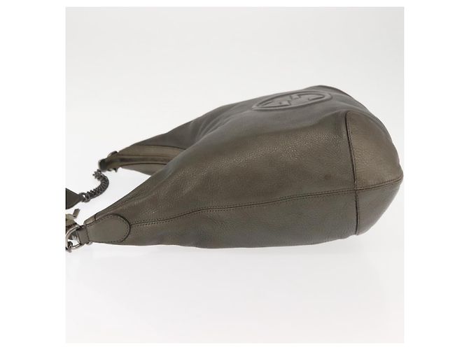 Borsa a spalla in pelle Gucci Soho Chain grigia 326706 Auth 146271 Marrone - vista 4
