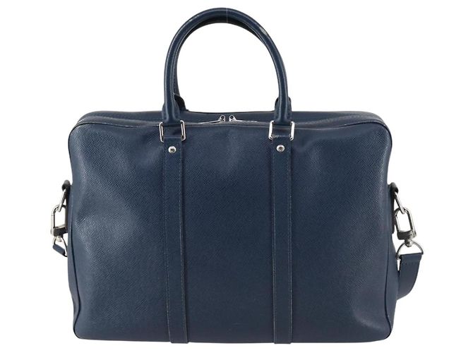LOUIS VUITTON Taiga Porta Documenti da Viaggio PM Borsa 2way Blu M30639 Auth 136614 - vista 13