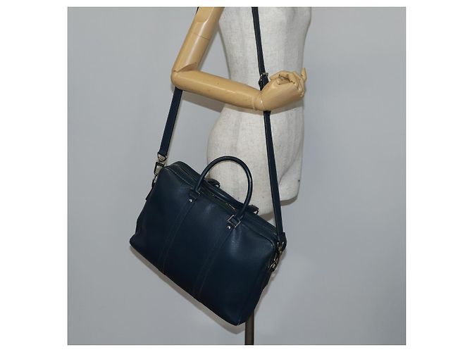 LOUIS VUITTON Taiga Porta Documenti da Viaggio PM Borsa 2way Blu M30639 Auth 136614 - vista 24