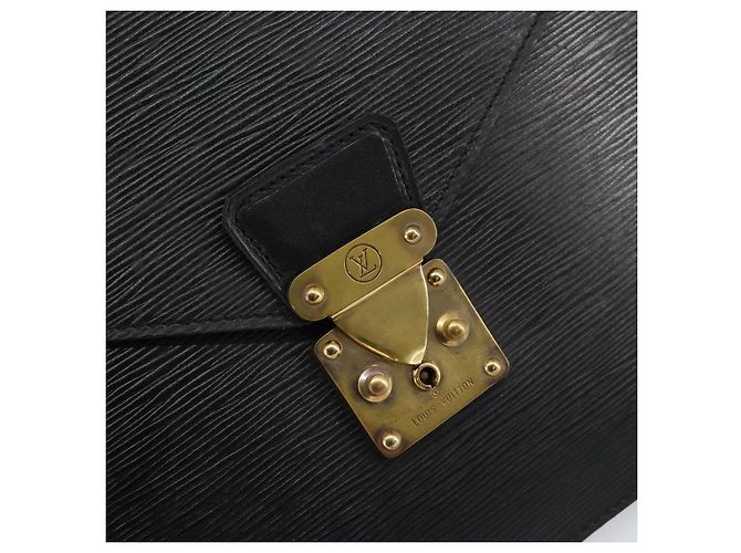 LOUIS VUITTON Epi Porta Documenti Senatore Briefcase Nera M54452 LV Auth th6385 Nero - vista 8
