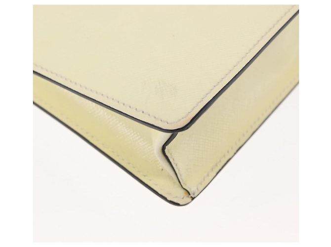 Saffiano Borsa a spalla PRADA in pelle Safiano bianca argento Auth bs29803 Bianco - vista 15