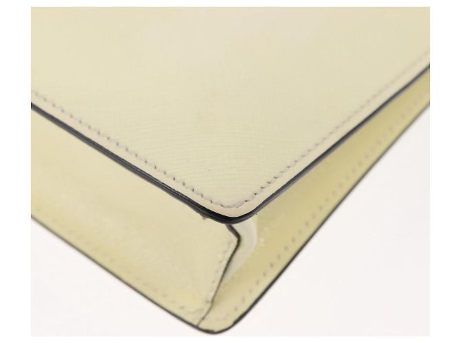 Saffiano Borsa a spalla PRADA in pelle Safiano bianca argento Auth bs29803 Bianco - vista 16