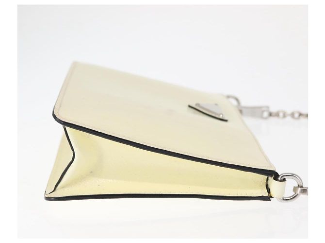 Saffiano Borsa a spalla PRADA in pelle Safiano bianca argento Auth bs29803 Bianco - vista 3