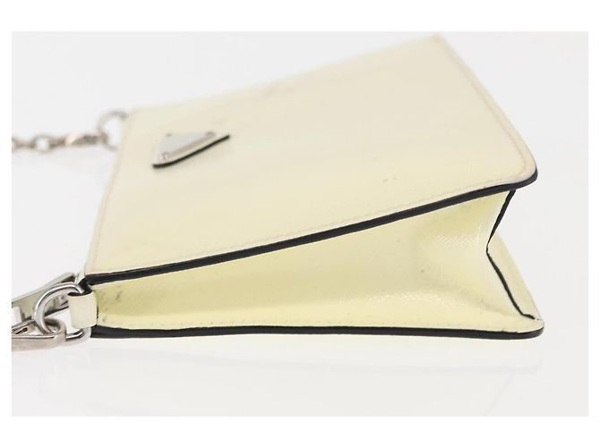 Saffiano Borsa a spalla PRADA in pelle Safiano bianca argento Auth bs29803 Bianco - vista 4