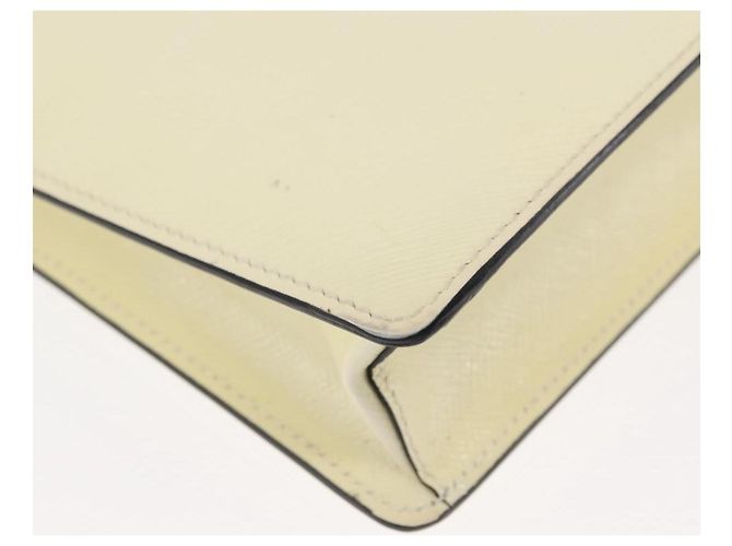 Saffiano Borsa a spalla PRADA in pelle Safiano bianca argento Auth bs29803 Bianco - vista 9