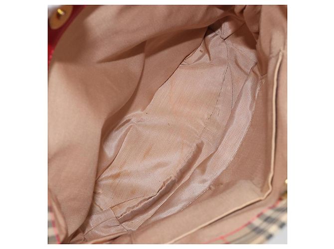 Borsa Tote Nova Check in Tela Beige Oro Auth BA6606 di BURBERRY D'oro - vista 10