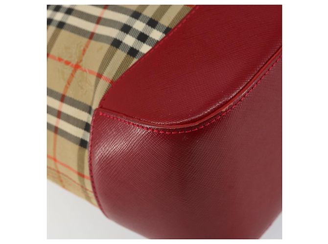 Borsa Tote Nova Check in Tela Beige Oro Auth BA6606 di BURBERRY D'oro - vista 14