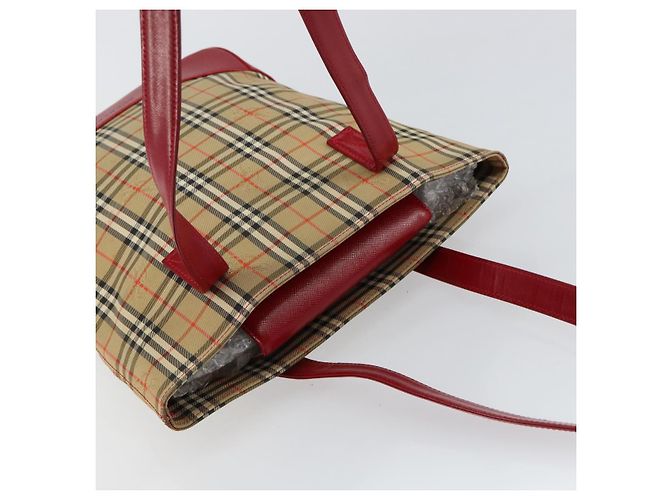 Borsa Tote Nova Check in Tela Beige Oro Auth BA6606 di BURBERRY D'oro - vista 6