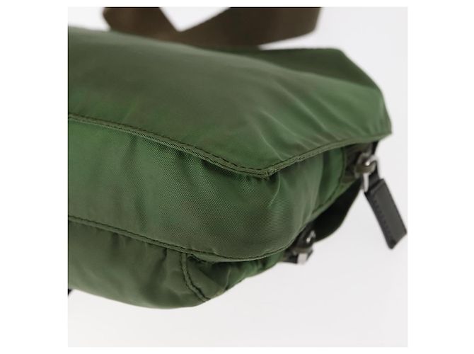 PRADA Schultertasche Nylon Grün Silber Authentisch 147192 - Ansicht 17