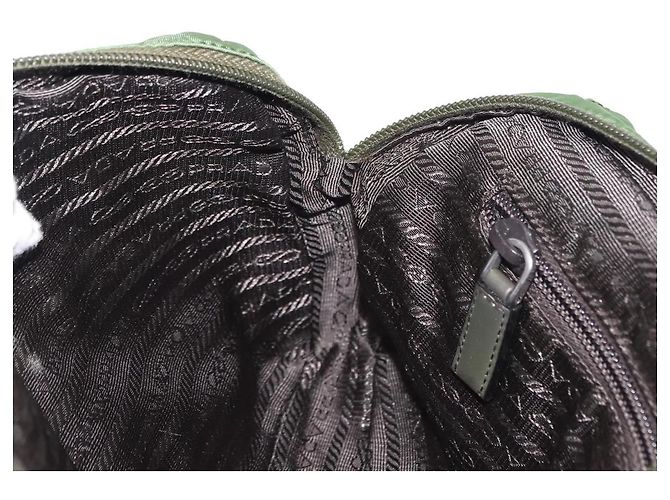 PRADA Schultertasche Nylon Grün Silber Authentisch 147192 - Ansicht 21