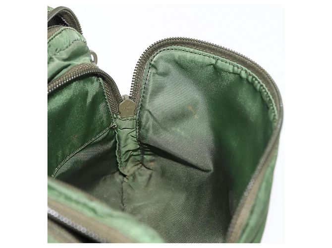 PRADA Schultertasche Nylon Grün Silber Authentisch 147192 - Ansicht 23