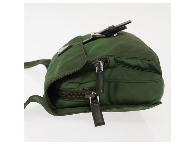 PRADA Schultertasche Nylon Grün Silber Authentisch 147192 - Ansicht 4