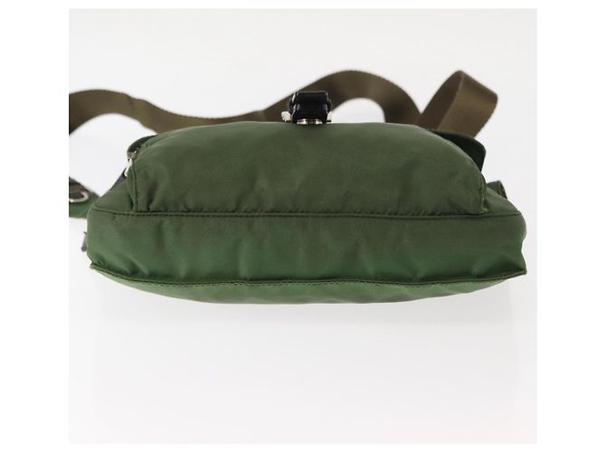 PRADA Schultertasche Nylon Grün Silber Authentisch 147192 - Ansicht 5