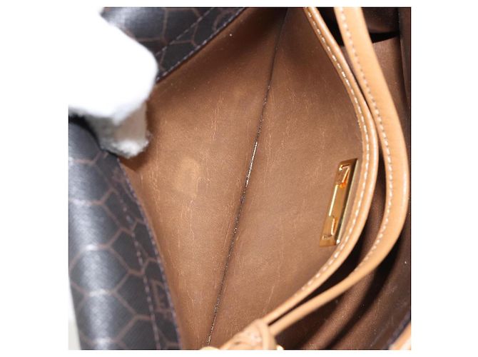 Borsa a Spalla in Tela Honeycomb PVC Nera e Dorata Auth BA6582 Christian Dior Nero D'oro - vista 12