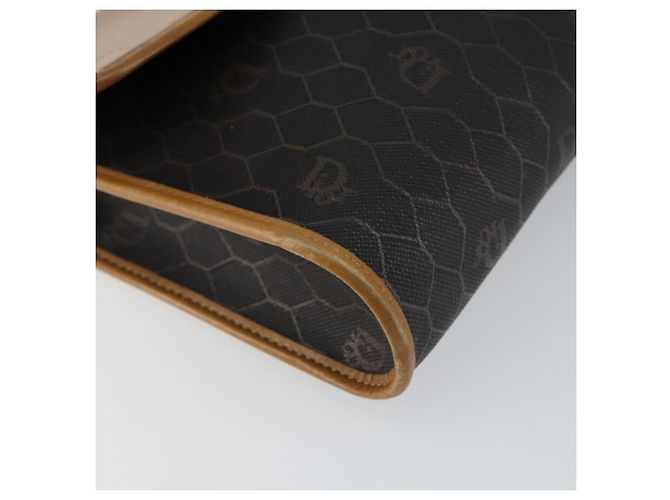 Borsa a Spalla in Tela Honeycomb PVC Nera e Dorata Auth BA6582 Christian Dior Nero D'oro - vista 14