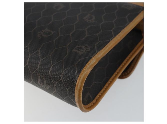 Borsa a Spalla in Tela Honeycomb PVC Nera e Dorata Auth BA6582 Christian Dior Nero D'oro - vista 15