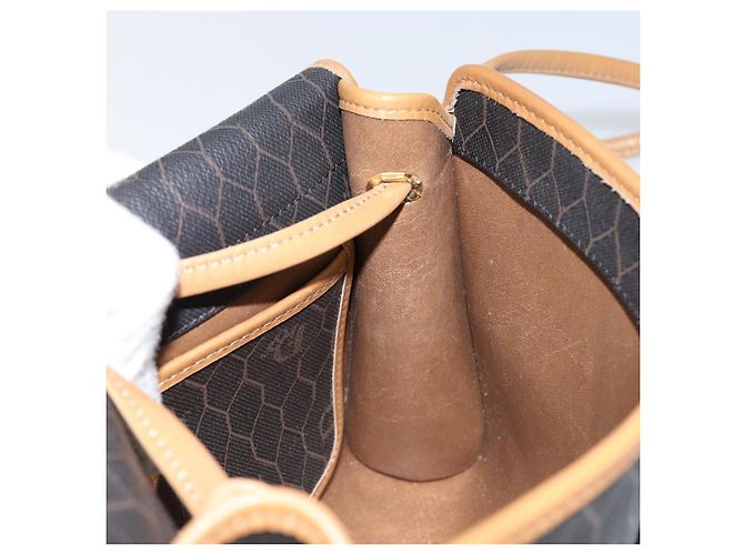 Borsa a Spalla in Tela Honeycomb PVC Nera e Dorata Auth BA6582 Christian Dior Nero D'oro - vista 19