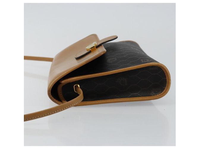 Borsa a Spalla in Tela Honeycomb PVC Nera e Dorata Auth BA6582 Christian Dior Nero D'oro - vista 4