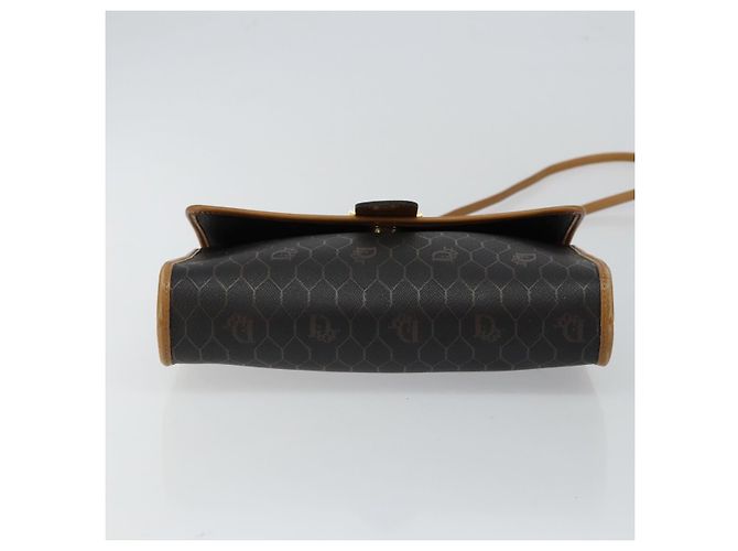 Borsa a Spalla in Tela Honeycomb PVC Nera e Dorata Auth BA6582 Christian Dior Nero D'oro - vista 5