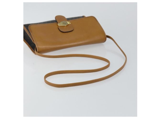 Borsa a Spalla in Tela Honeycomb PVC Nera e Dorata Auth BA6582 Christian Dior Nero D'oro - vista 7