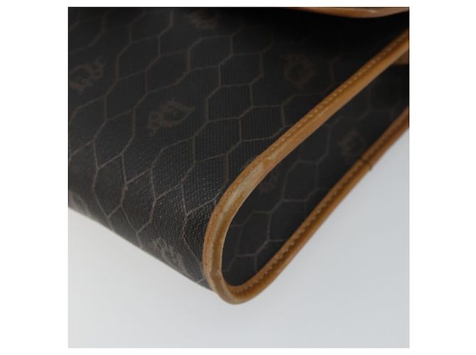 Borsa a Spalla in Tela Honeycomb PVC Nera e Dorata Auth BA6582 Christian Dior Nero D'oro - vista 9