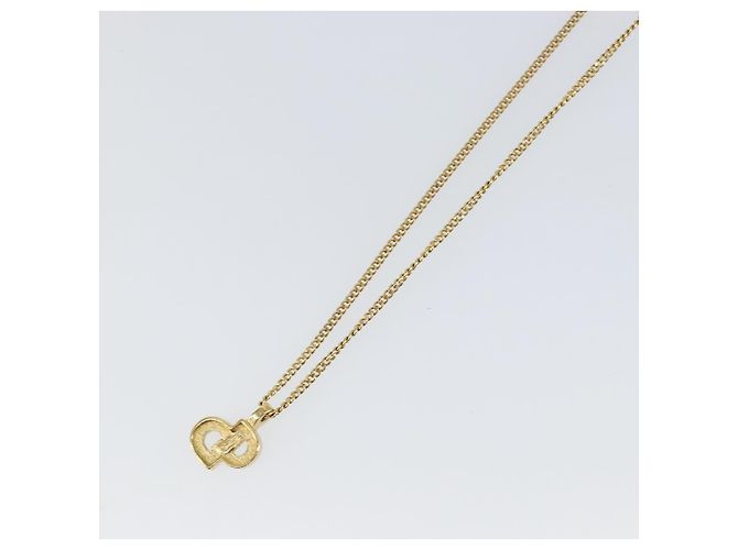 Collana Christian Dior metallo oro Auth sw1633 D'oro - vista 10