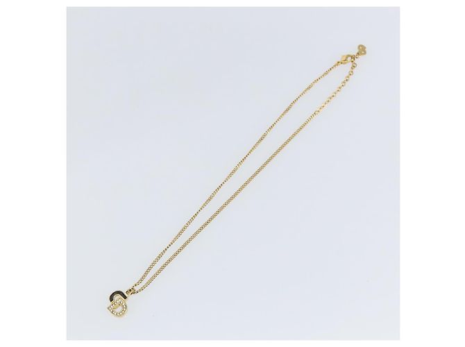 Collana Christian Dior metallo oro Auth sw1633 D'oro - vista 2