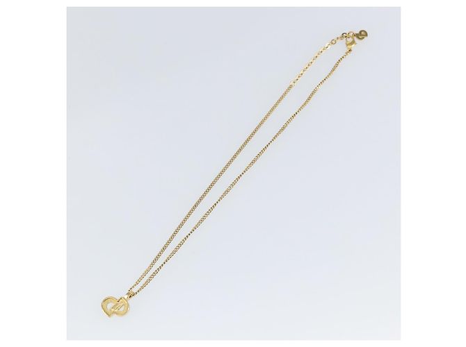 Collana Christian Dior metallo oro Auth sw1633 D'oro - vista 8