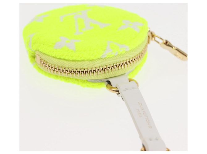 LOUIS VUITTON Pochette Ellipse BB Pile Bianco Giallo Chiaro Verde Auth 146358 - vista 7