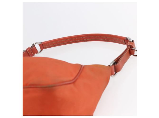 Borsa a Spalla PRADA Nylon Arancione Auth 146486 - vista 14